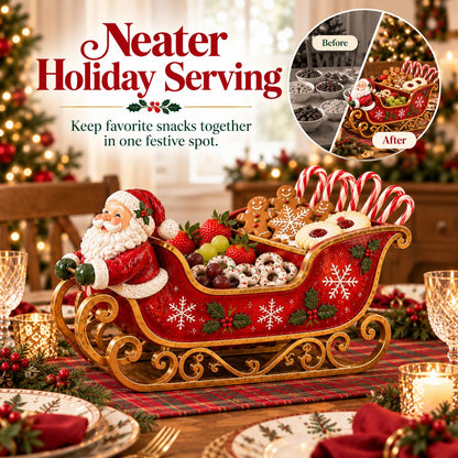 🎅🛷 Santa’s Holiday Treat Sleigh – Festive Serving Tray for Christmas Tables & Parties