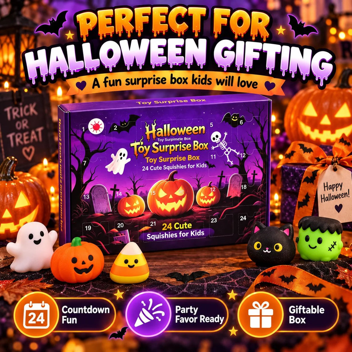 Hot sales🔥24-Piece Halloween Squishy Surprise Box