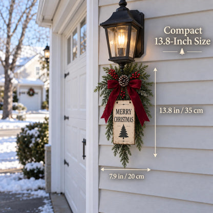 Vintage Merry Christmas Lantern Swag