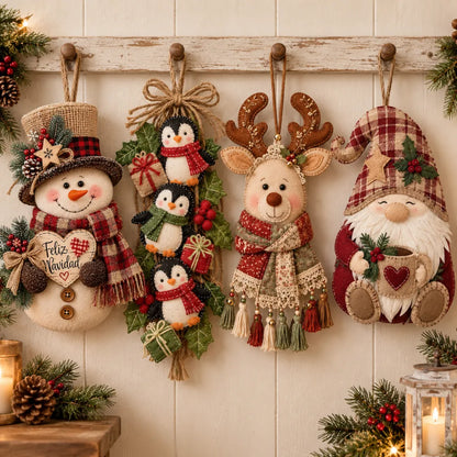 Vintage Christmas Character Door Hangers