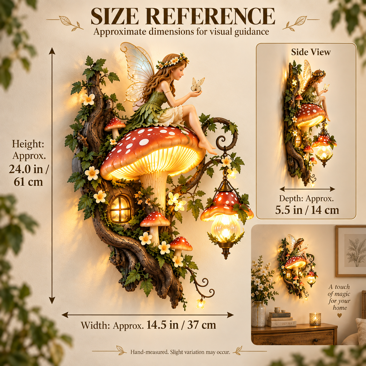 ⏰Limited Stock 50% OFF - 🧚✨ Enchanted Mushroom Fairy Wall Light 🍄🌿