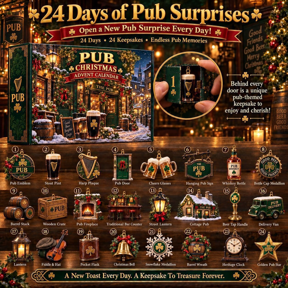 🎄 Irish Pub Christmas Countdown Calendar