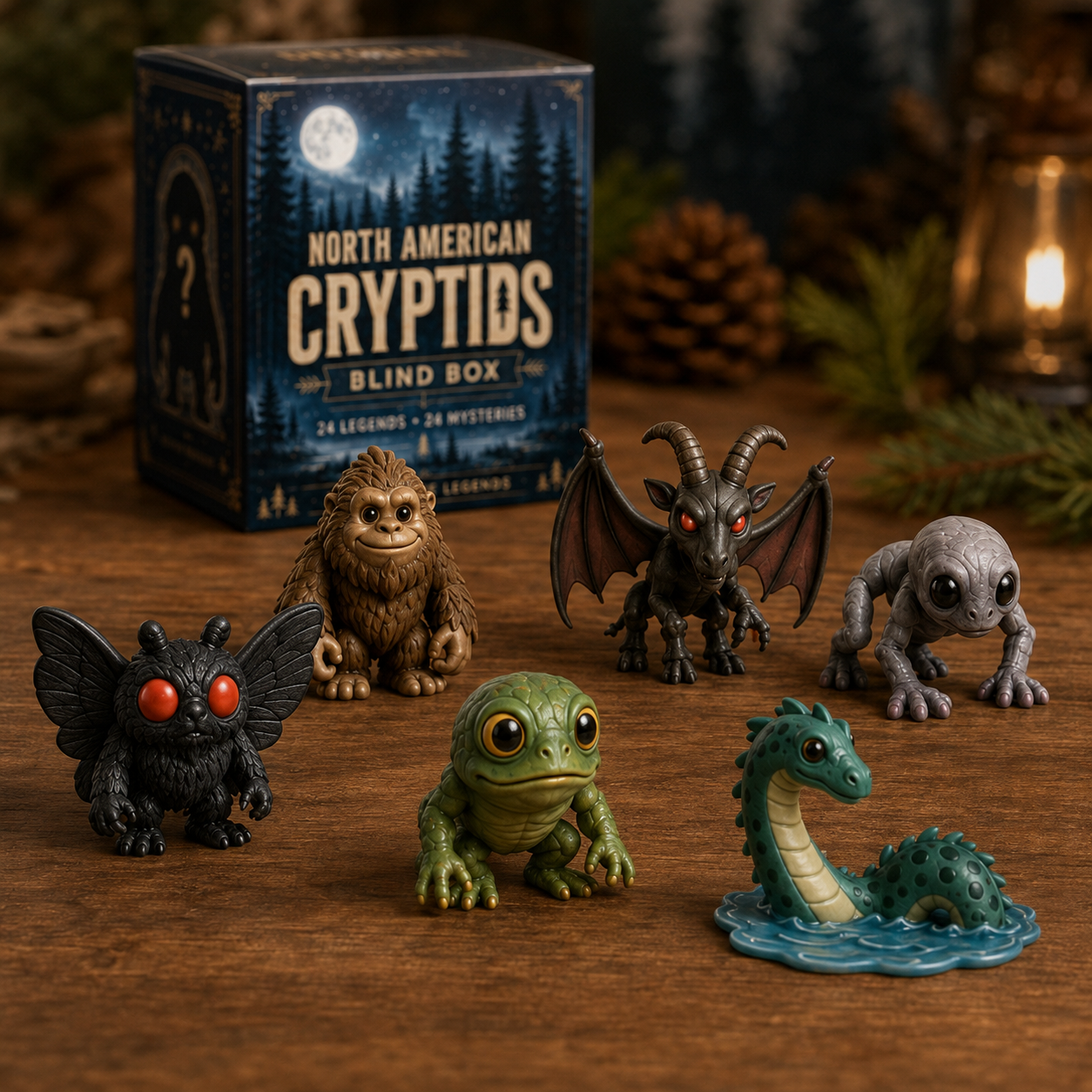 👁️North American Cryptids Blind Box – Complete 24-Piece Collection • 24 Legends • 24 Mysteries