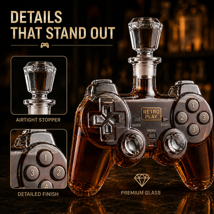 🎮 Retro Gaming Controller Whiskey Decanter – A Legendary Pour for Game Night 🥃
