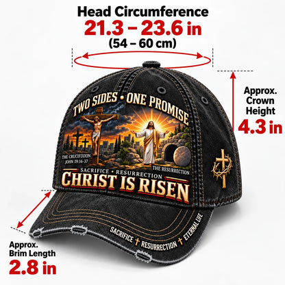 🔥Last Day 50% OFF ✝️ Christ Is Risen Two Sides One Promise Baseball Cap