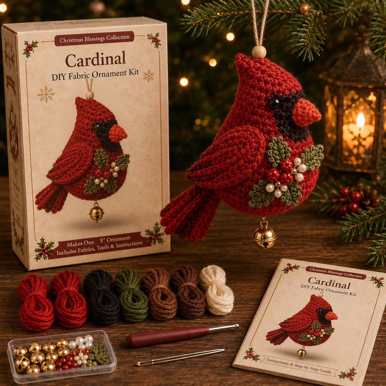 🎄 Christmas Character Fabric Ornament DIY Kit