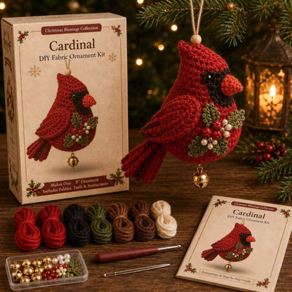 🎄 Christmas Character Fabric Ornament DIY Kit