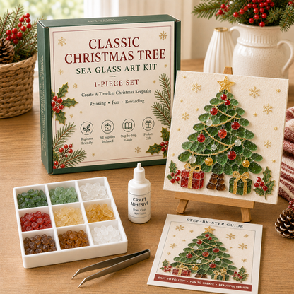 🎄 Christmas Sea Glass Art Kit