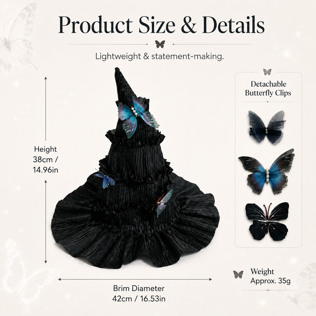 One Hat, Endless Magic – Enchanted Butterfly Witch Hat for Moms & Little Witches