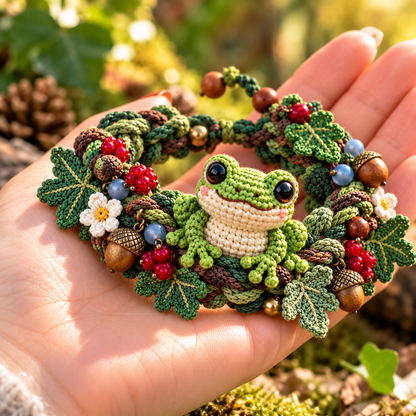 🌿🧶 Woodland Wrist Friends™ – Handmade Crochet Animal Bracelet Collection
