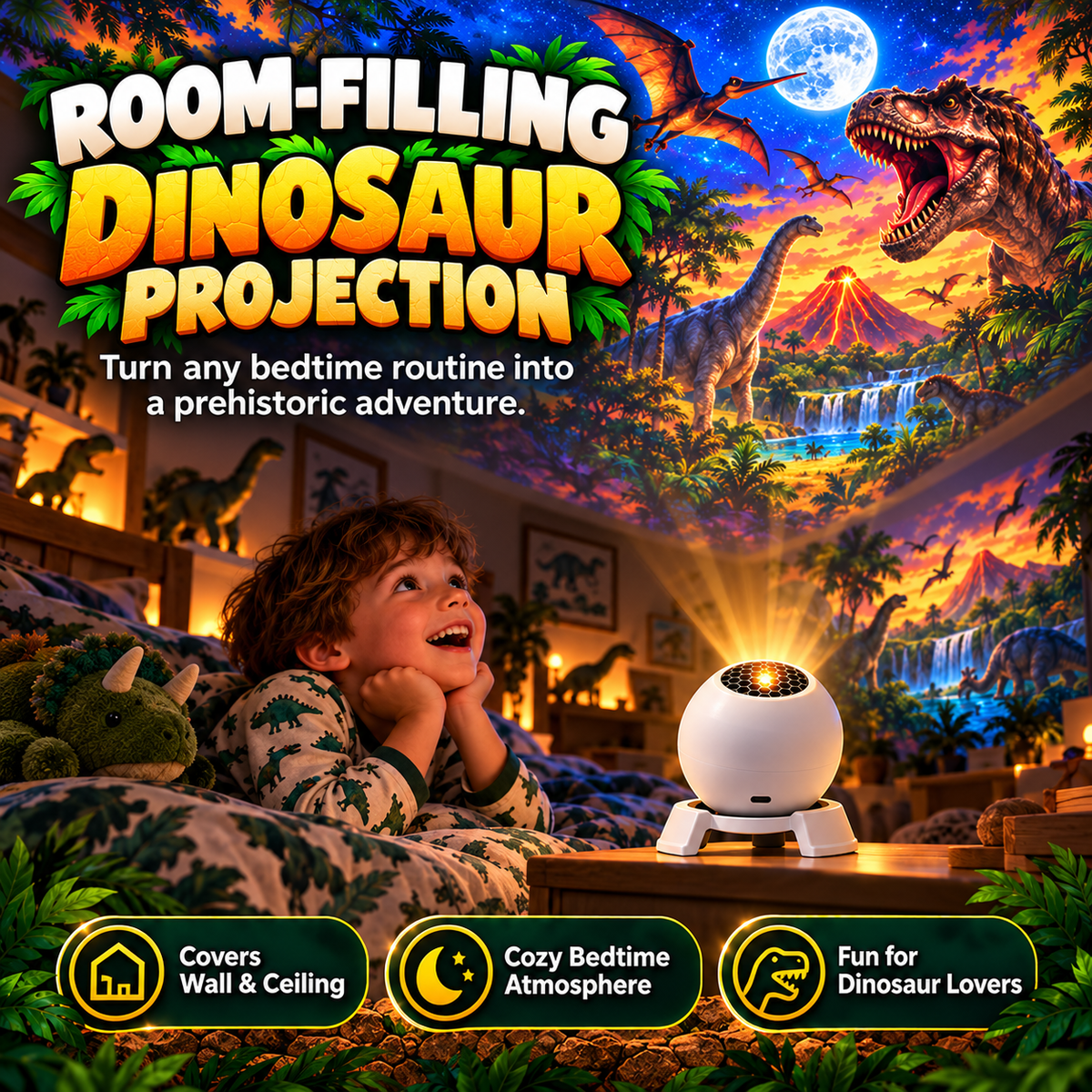 Jurassic Dinosaur Projector Night Light