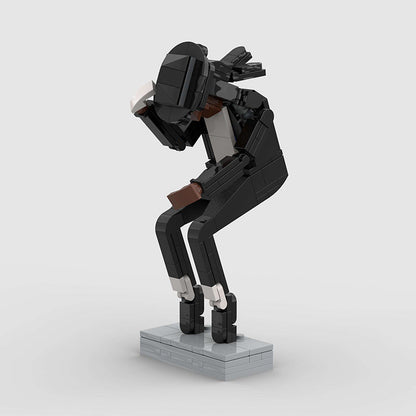 Building Block Toy for Assembling M.J., Classic Dance Pose Figure, Tribute to a Legendary Icon, Gift for M.J. Fans