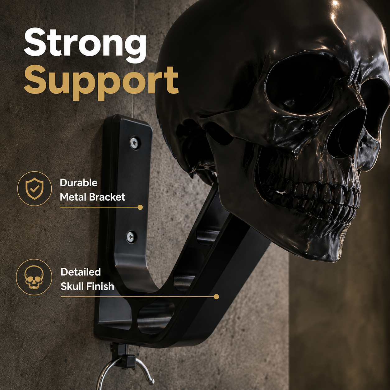 Black Knight Skull Helmet Stand