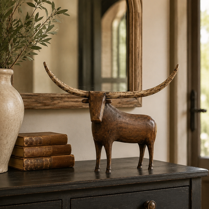 Vintage Primitive Farm Animal Sculptures – Rustic Wood & Metal Collection