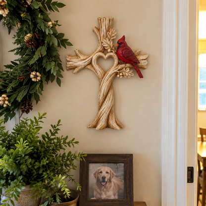Always Near Cardinal Memorial Tree – Heart-Shaped Remembrance Decor