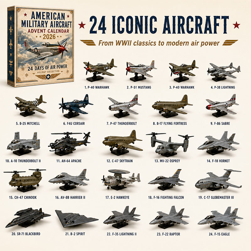 ✈️🇺🇸 American Military Aircraft Advent Calendar 2026 🎁– 24 Days of Air Power