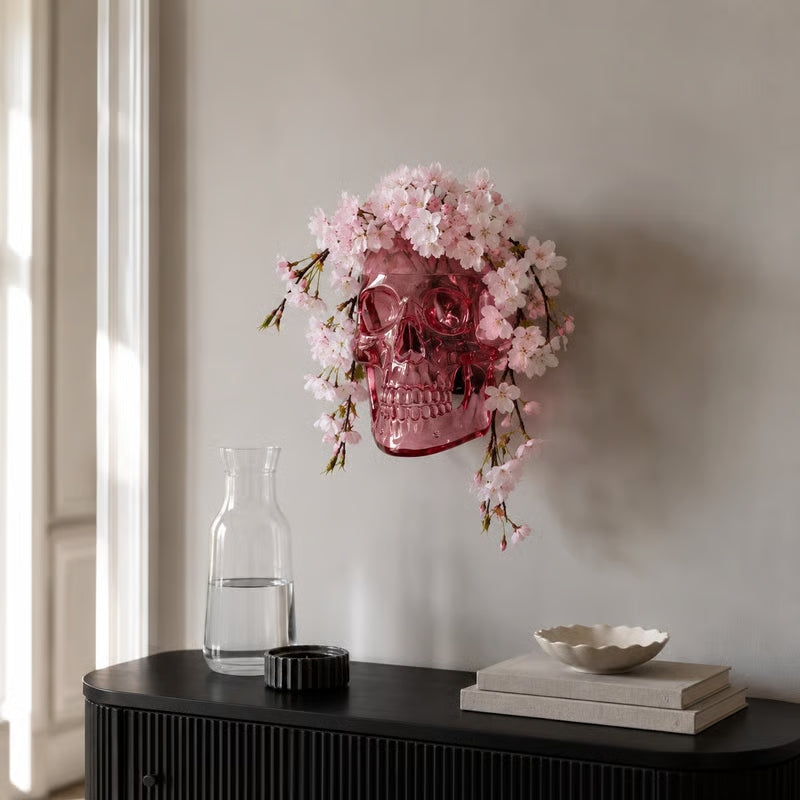 Gothic Skull Wall Vase