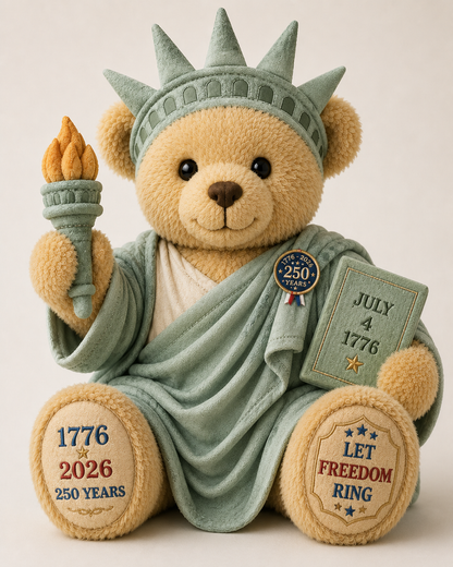 1776–2026 Liberty Legacy Teddy Bear – 250th Anniversary Commemorative Plush Keepsake