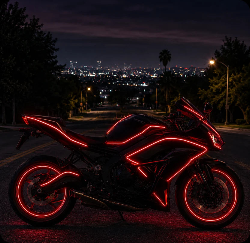 Motorcycle RGBIC Glow Kit – 5000+ Colors, Music Sync & App Control