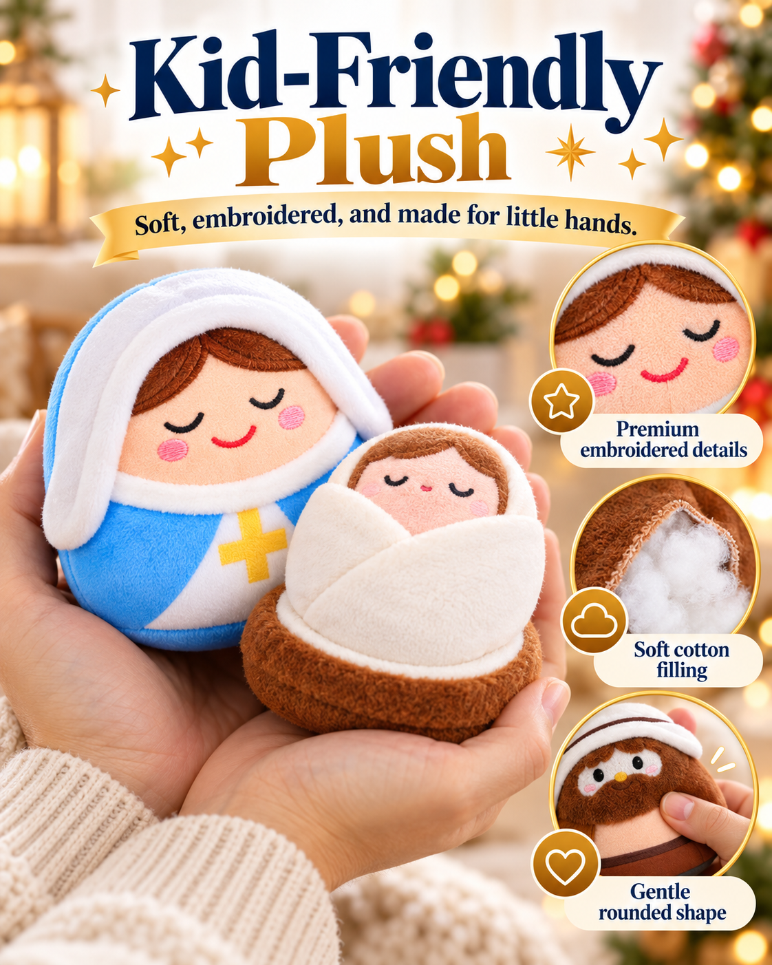 24 Days of Nativity Surprises – Plush Christmas Advent Calendar for Kids