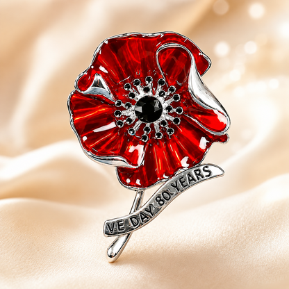 VE Day 80th Anniversary Poppy Brooch