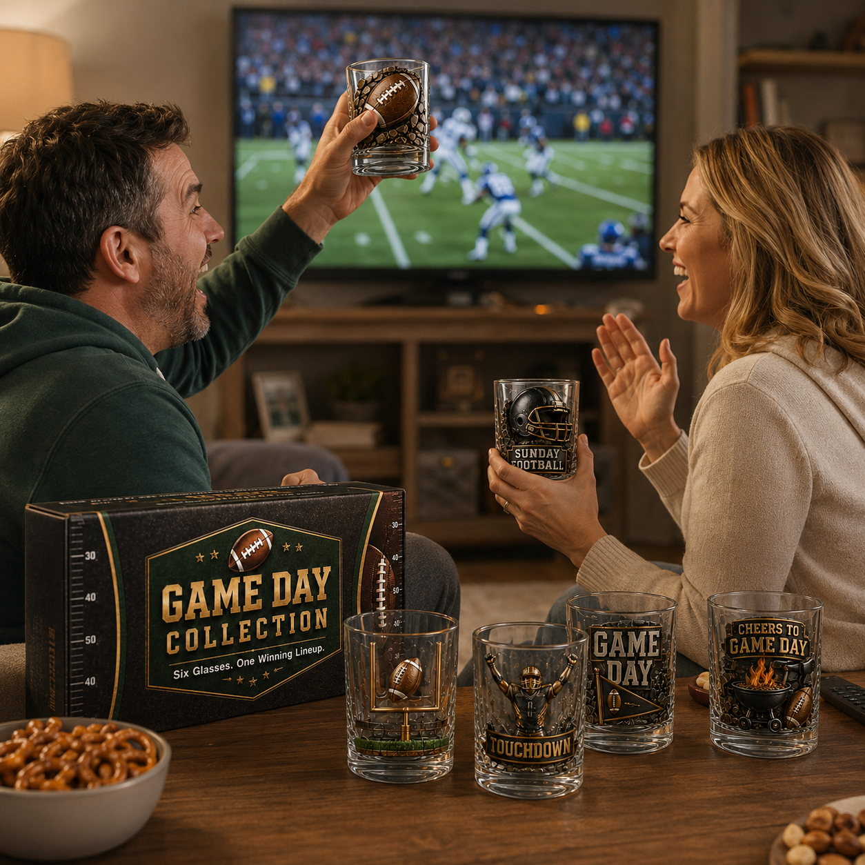 🏈 Game Day 3D Collector Glass Set