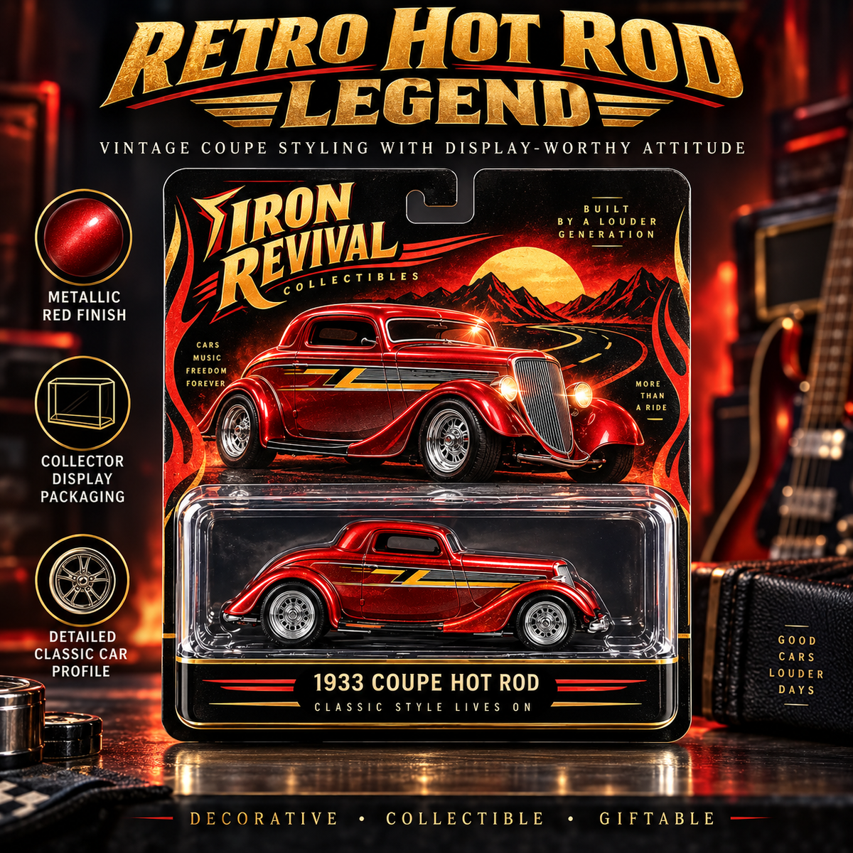 ZZ Top ’33 Ford Coupe Hot Rod 'Eliminator' Die-Cast Collectible