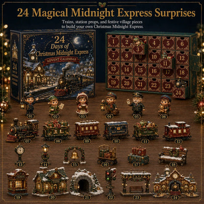 ⏳ Last Day 49% OFF – 🎄24 Days Of Christmas Village Friends Advent Calendar | 24 Unique Miniature Characters, Shops & Holiday Collectibles for a Complete Festive Village ✨