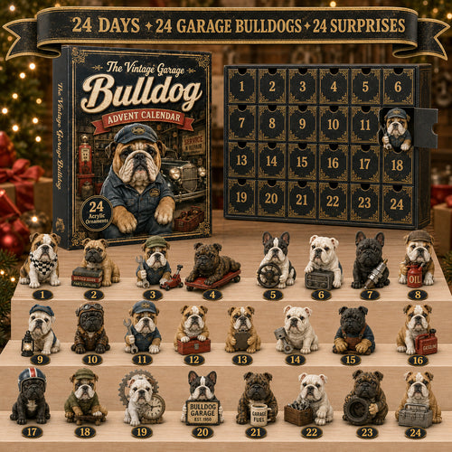 🔥49% Off Last Day -🔧 Vintage Garage Bulldog Advent Calendar 2026 – 24 Days of Classic Bulldog Garage Surprises