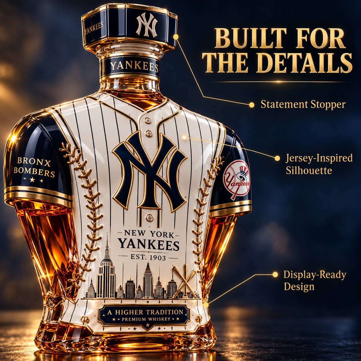 Bronx Bomber Jersey Decanter