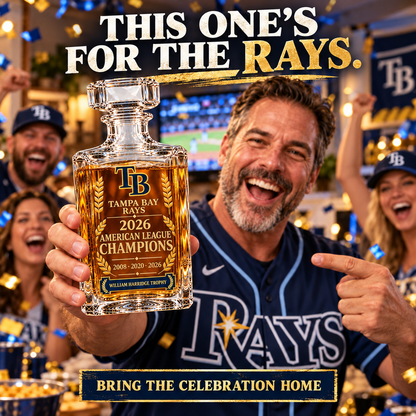 Tampa Bay Rays 2026 American League Champions Collectible Decanter – 2008 · 2020 · 2026