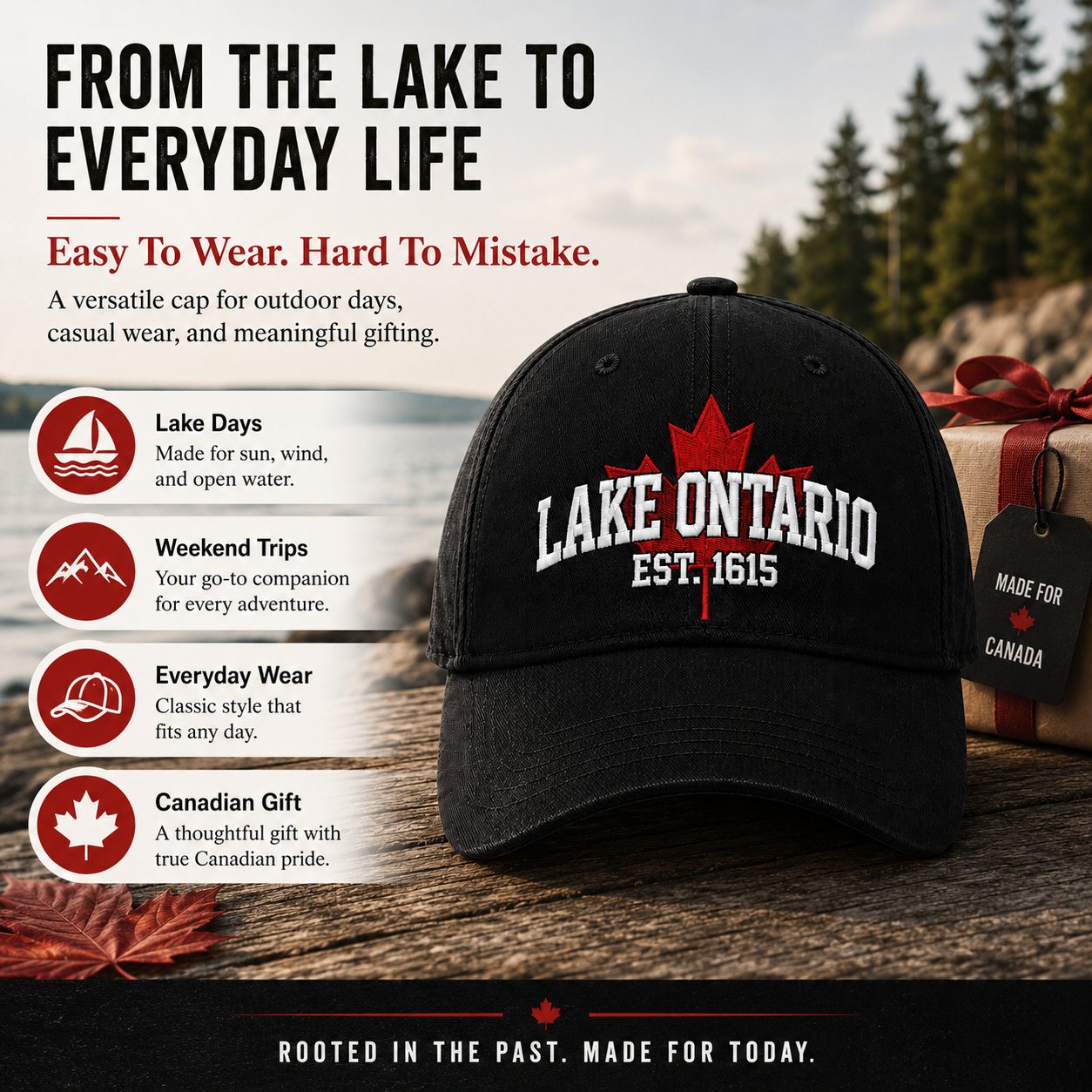 Lake Ontario cap for everyday wear