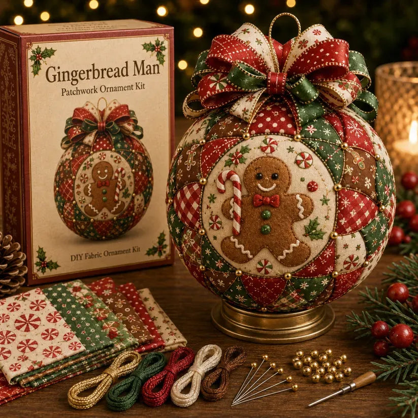 🔥LAST DAY 50% OFF - 🎄Christmas Classics Patchwork Ornament DIY Kit