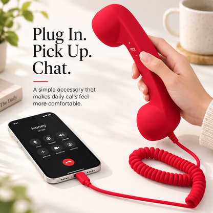 📞Vintage Select Bluetooth Phone Handset - Wireless/Wired and USB Phone Receiver for Comfortable Calls, Bluetooth/Type-c Port📞