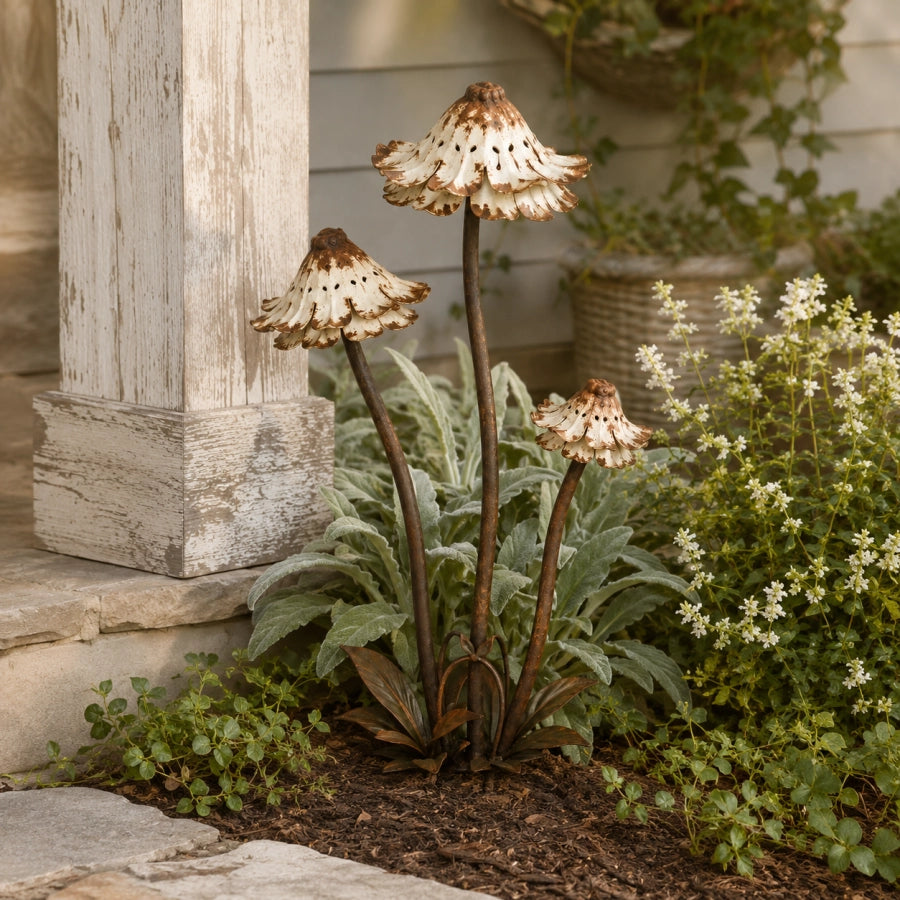 🎄Vintage Distressed Metal Flower Garden Stake