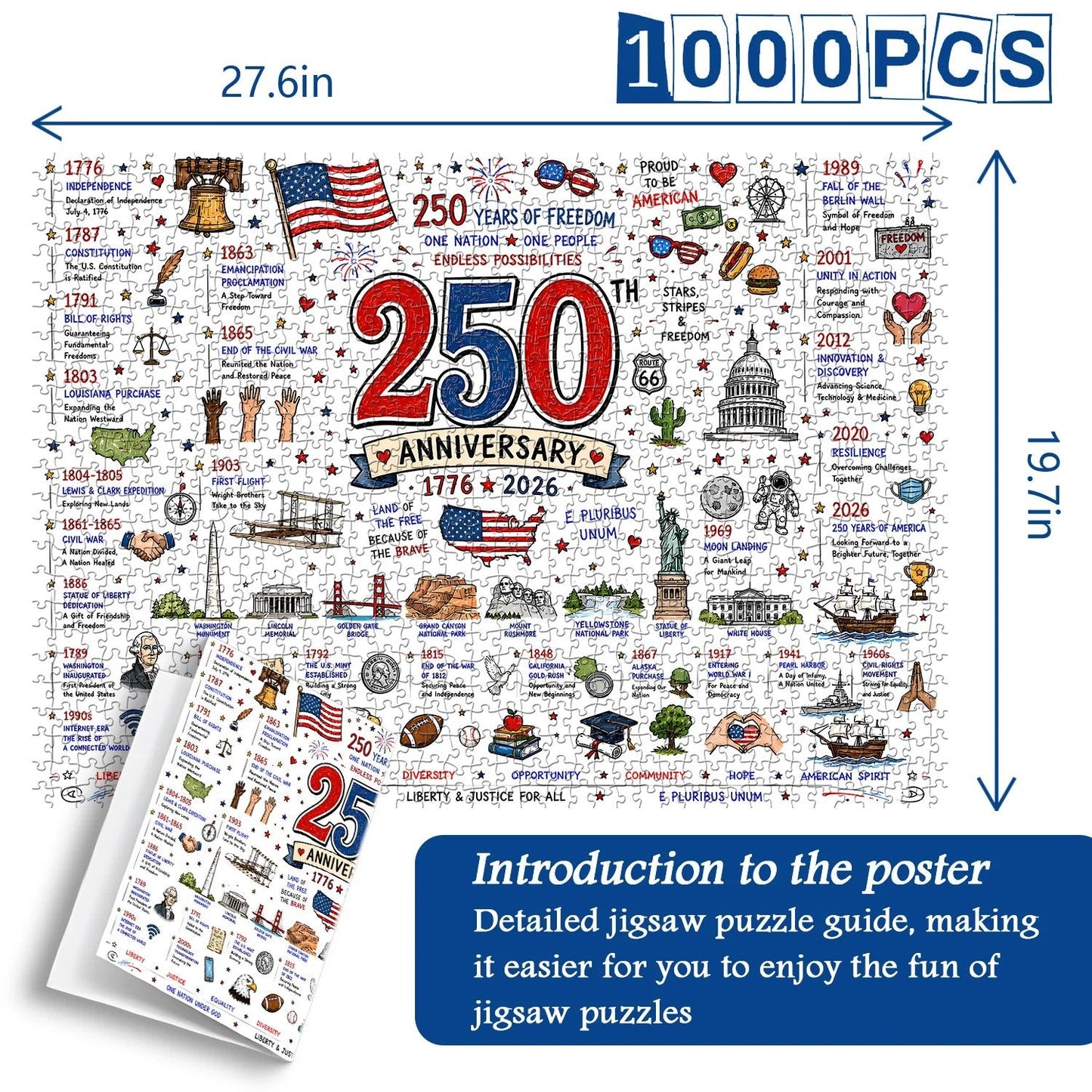 🔥Last Day 49% OFF🎁Patriotic America Jigsaw Puzzle 1000 Pieces