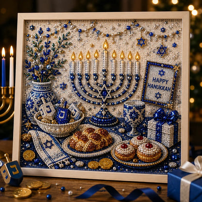 🔥LAST DAY 50% OFF - 🕎✨DIY Hanukkah Pearl Art Kit