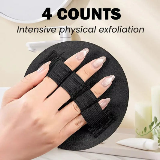 🧽 4-Pack Soft Rubber Shower Scrubber – Gentle Yet Effective, Exfoliates & Cleanses All Skin Types