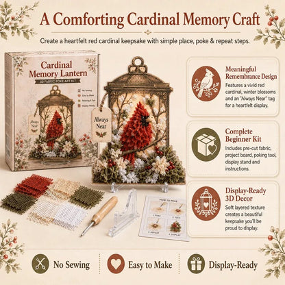 🔥🎁🕊️ Always Near 3D Fabric Poke Art Memory Lantern Kit