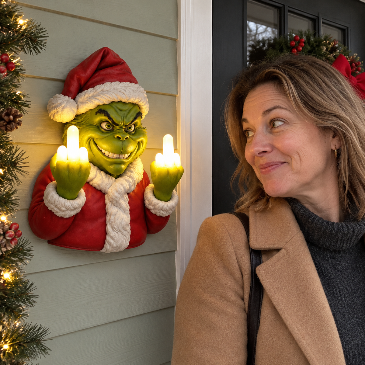 Grump LED Christmas Wall Light – Small Glow, Big Attitude