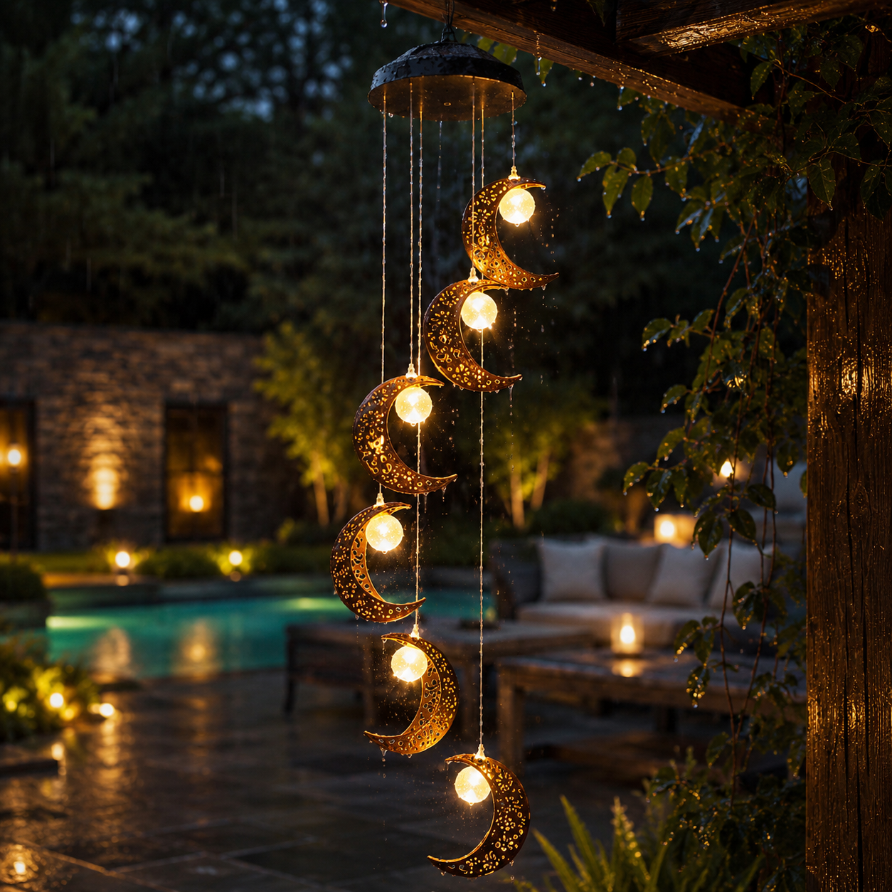🌙Moonlit Reverie Solar Wind Chime