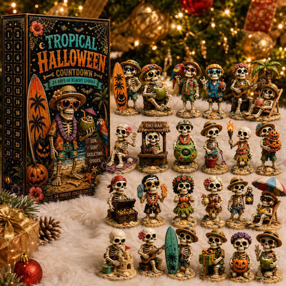 ✨24-Day Christmas Countdown Advent Calendar –Beach Vacation Skeleton Ornament