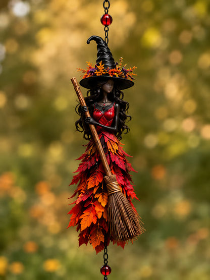 🧙‍♀️🍂 Halloween Witch Wind Chime Hanging Decor