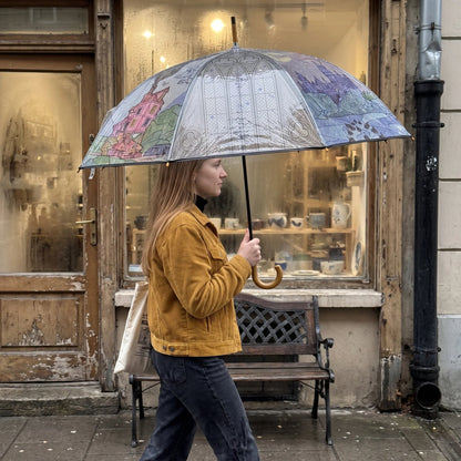 ☂️ Wizard-Inspired Stained-Glass Canopy Umbrella