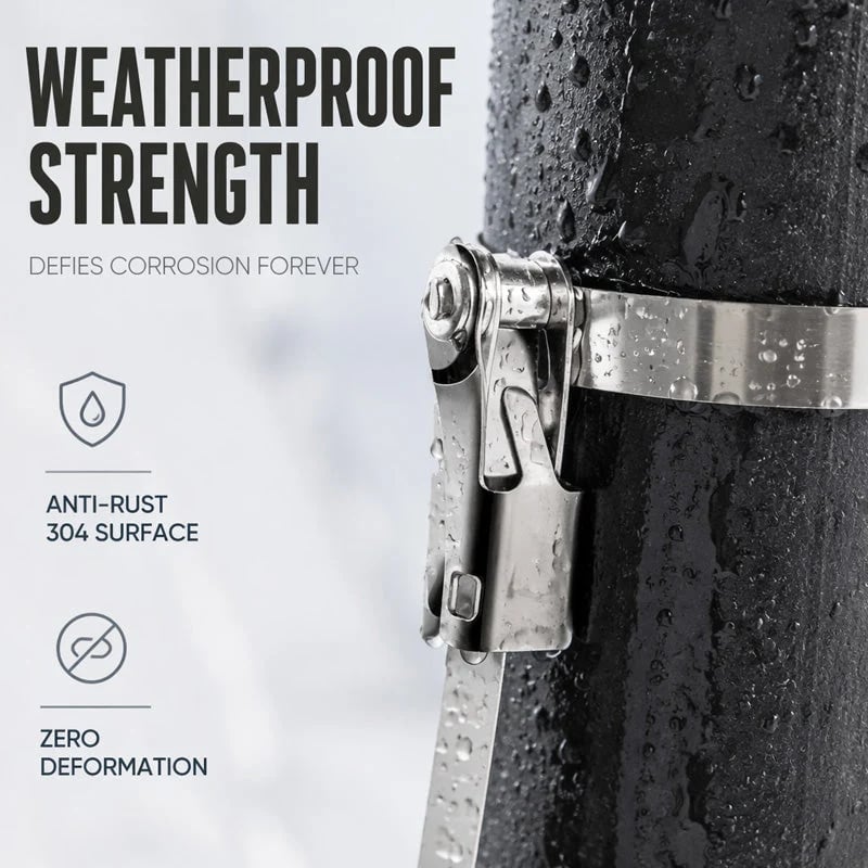 🔥LAST DAY 49% OFF - 🛠️Heavy Duty Stainless Steel Cable Tie with Flip Lock Buckle