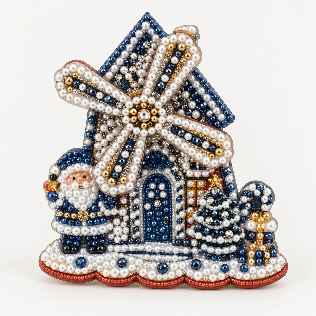 Plymagic DIY Pearl Art - Christmas Windmill Refrigerator Magnet