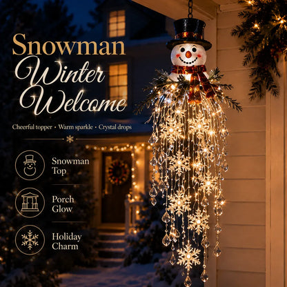 ✨❄️Crystal Cascade Christmas Light™ – Hanging Snowflake & Crystal LED Porch Décor