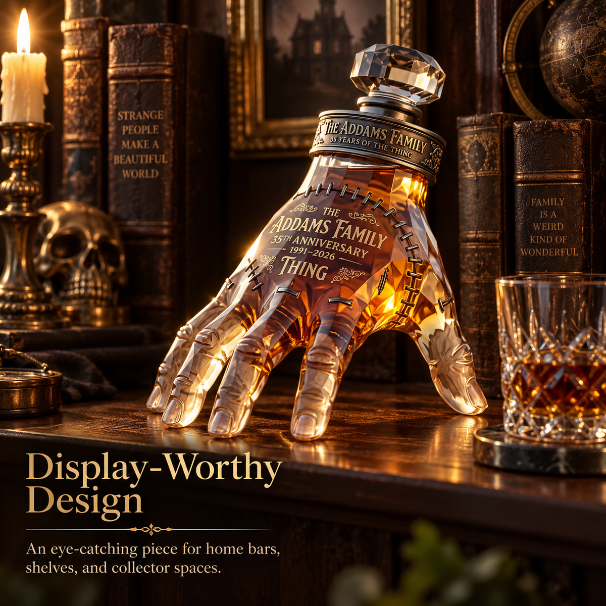 The Addams Family 35th Anniversary 'Thing' Whiskey Decanter