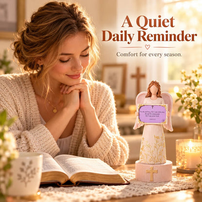 🙏✨Hand-Crafted Angel Figurine with Color-Coded Bible Verse Cards & Storage Box 🕊️