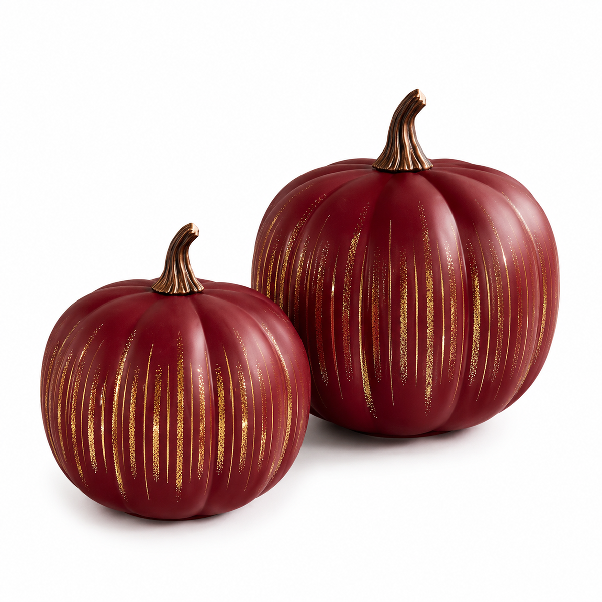Lighted Starry Night Glass Pumpkin Set